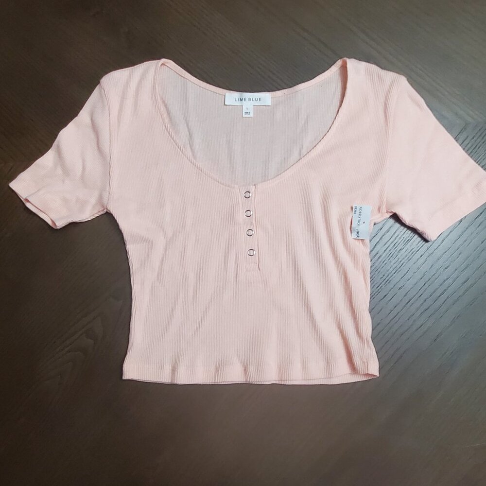 NWT Lime Blue top size Large